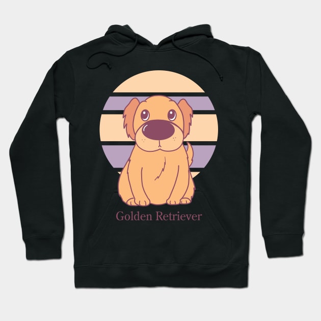 Cute Dogs illustrations - Golden Retriever Hoodie by MariOyama